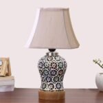 Multicolor Table Lamp | Artistic Mosaic Glass with Sturdy Wood Base | Decorative Ambient Light for Home D�cor | Perfect Blend of Modern & Traditional Style – Model DG324