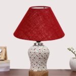 Multicolor Table Lamp | Artistic Mosaic Glass with Sturdy Wood Base | Decorative Ambient Light for Home D�cor | Perfect Blend of Modern & Traditional Style – Model DG360