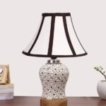 Multicolor Table Lamp | Artistic Mosaic Glass with Sturdy Wood Base | Decorative Ambient Light for Home D�cor | Perfect Blend of Modern & Traditional Style – Model DG367