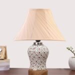 Multicolor Table Lamp | Artistic Mosaic Glass with Sturdy Wood Base | Decorative Ambient Light for Home D�cor | Perfect Blend of Modern & Traditional Style – Model DG369