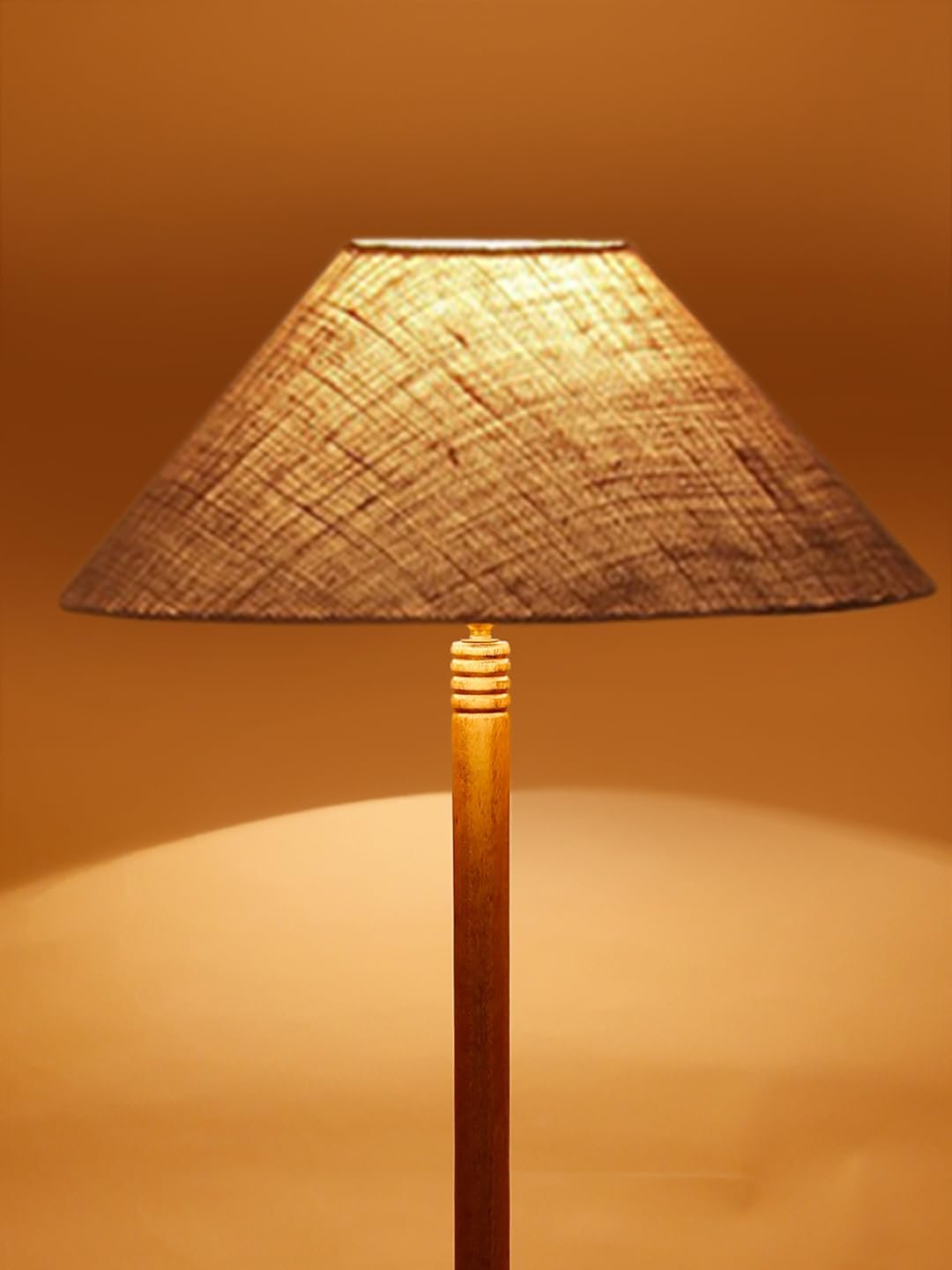 Beige Jute Coolie Floor Lamp -45-(13x53.75 Inches)-Tripod Natural