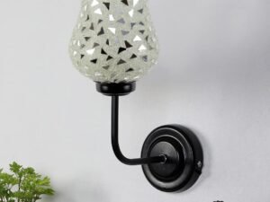 Multicolor Wall Lamp | Elegant Mosaic Glass & Wood Design | Stylish Ambient Light for Home, Office, Living Room, Bedroom, Hallway | Modern Decorative Wall Sconce - Model DGJ03