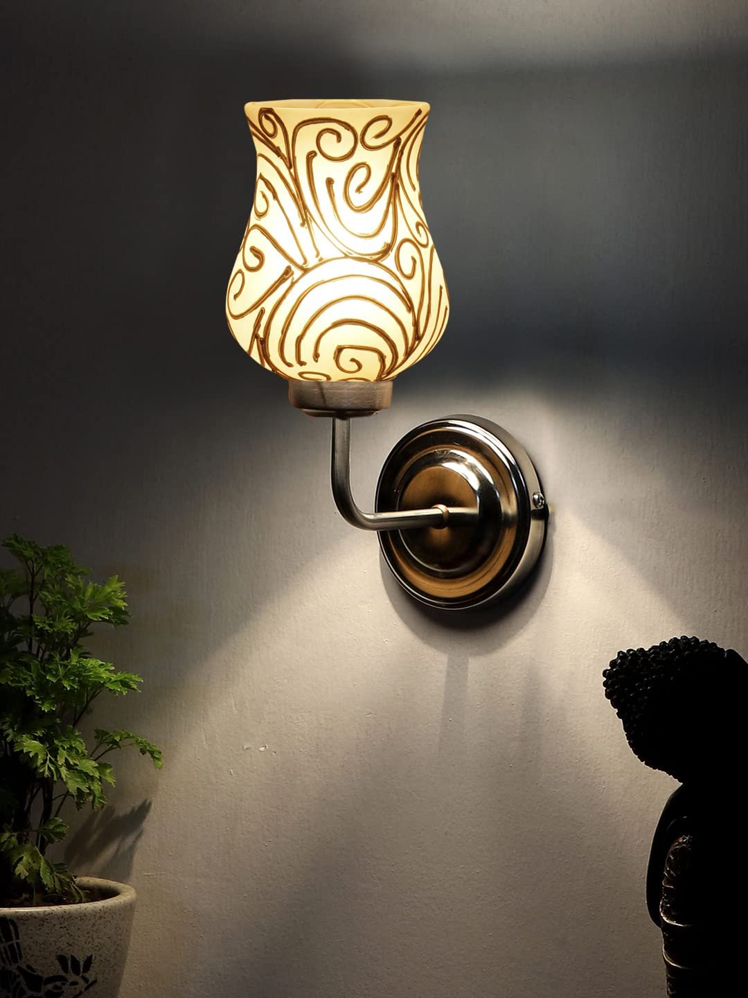 Multicolor Wall Lamp | Elegant Mosaic Glass & Wood Design | Stylish Ambient Light for Home, Office, Living Room, Bedroom, Hallway | Modern Decorative Wall Sconce - Model DGJ40