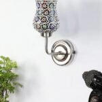 Multicolor Wall Lamp | Elegant Mosaic Glass & Wood Design | Stylish Ambient Light for Home, Office, Living Room, Bedroom, Hallway | Modern Decorative Wall Sconce – Model DGJ41