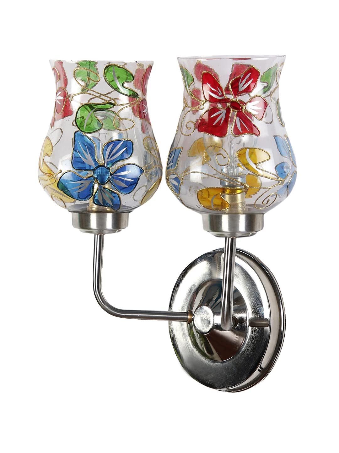 Multicolor Wall Lamp | Elegant Mosaic Glass & Wood Design | Stylish Ambient Light for Home, Office, Living Room, Bedroom, Hallway | Modern Decorative Wall Sconce - Model DGJ54