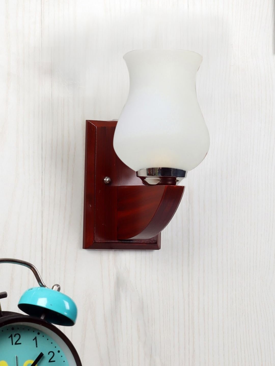 Multicolor Wall Lamp | Elegant Mosaic Glass & Wood Design | Stylish Ambient Light for Home, Office, Living Room, Bedroom, Hallway | Modern Decorative Wall Sconce - Model DGZ01