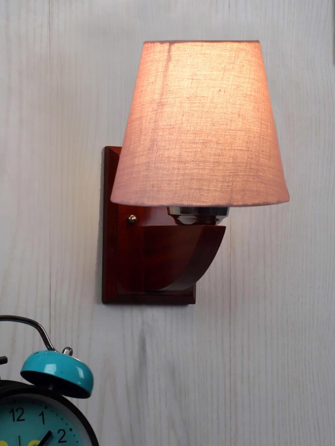 Multicolor Wall Lamp | Elegant Fabric & Wood Design | Stylish Ambient Light for Home, Office, Living Room, Bedroom, Hallway | Modern Decorative Wall Sconce - Model DGZ24
