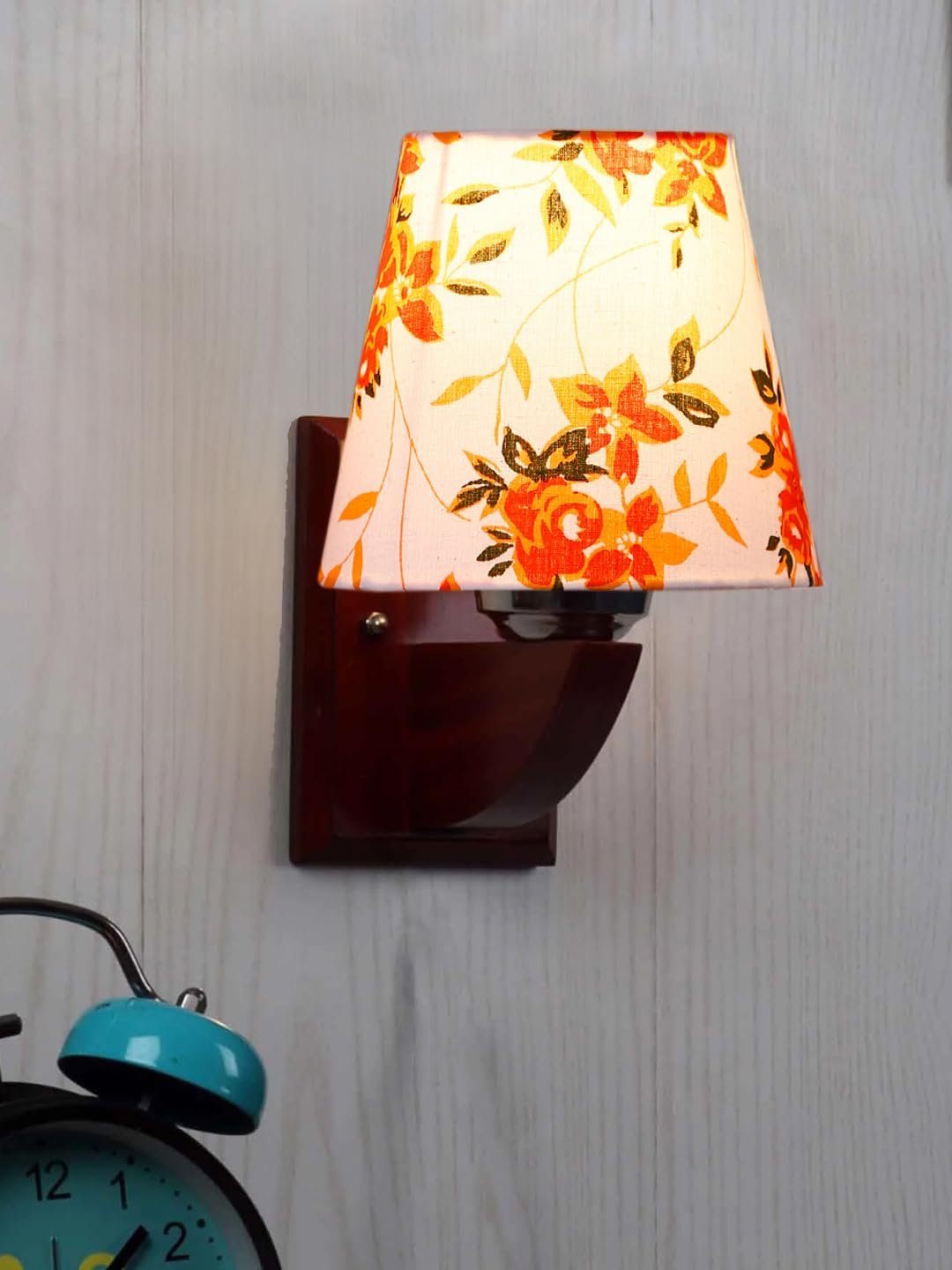 Multicolor Wall Lamp | Elegant Fabric & Wood Design | Stylish Ambient Light for Home, Office, Living Room, Bedroom, Hallway | Modern Decorative Wall Sconce - Model DGZ32