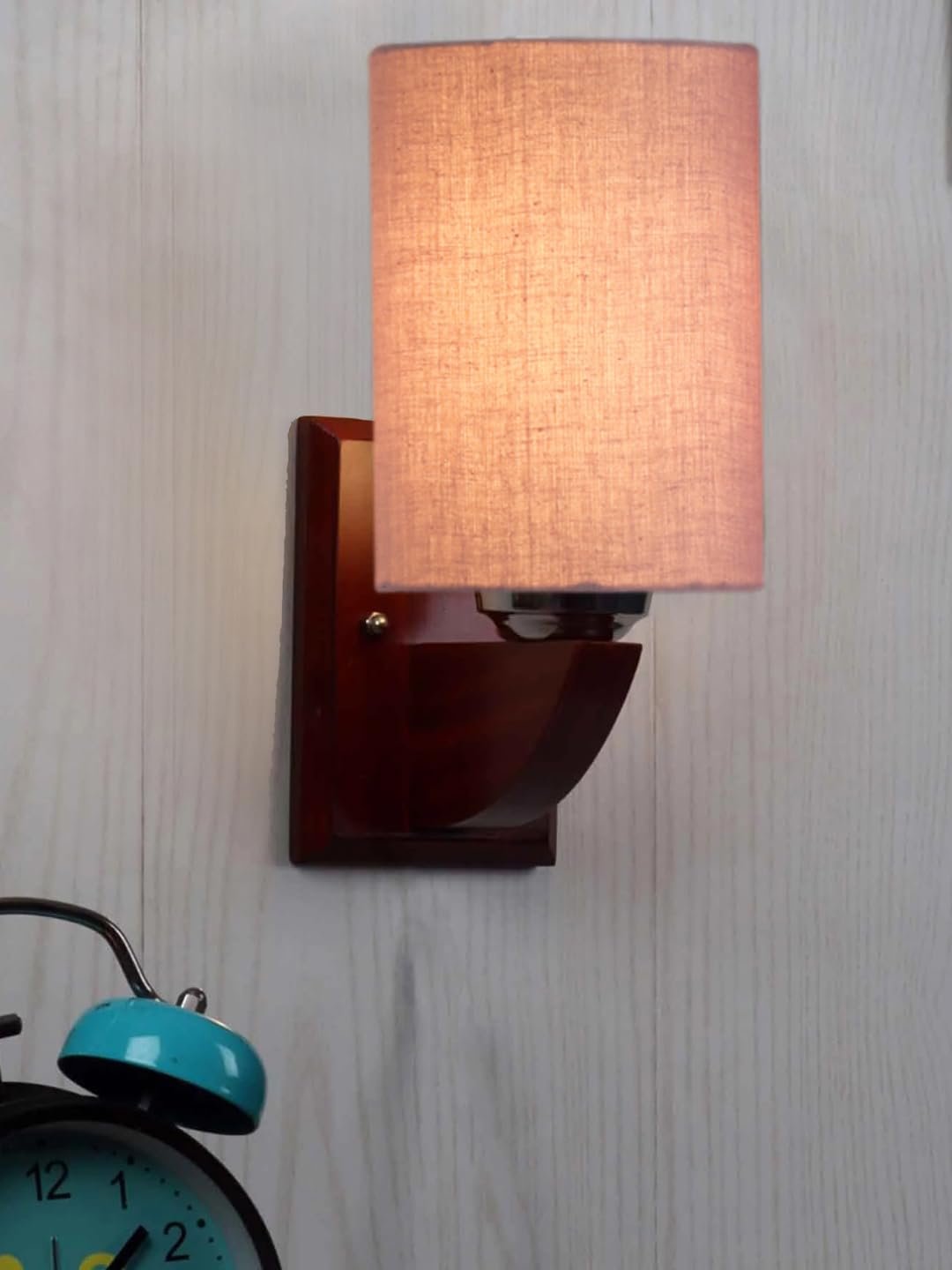 Multicolor Wall Lamp | Elegant Fabric & Wood Design | Stylish Ambient Light for Home, Office, Living Room, Bedroom, Hallway | Modern Decorative Wall Sconce - Model DGZ39