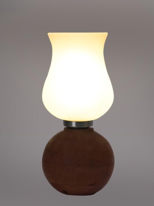 Multicolor Table Lamp | Artistic Mosaic Glass with Sturdy Wood Base | Decorative Ambient Light for Home D�cor | Perfect Blend of Modern & Traditional Style - Model DJF17