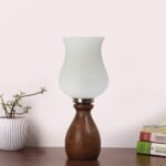 Multicolor Table Lamp | Artistic Mosaic Glass with Sturdy Wood Base | Decorative Ambient Light for Home D�cor | Perfect Blend of Modern & Traditional Style – Model DJM17