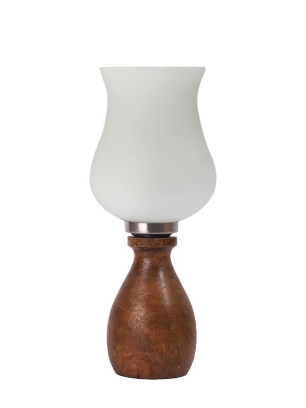 Multicolor Table Lamp | Artistic Mosaic Glass with Sturdy Wood Base | Decorative Ambient Light for Home D�cor | Perfect Blend of Modern & Traditional Style - Model DJM17