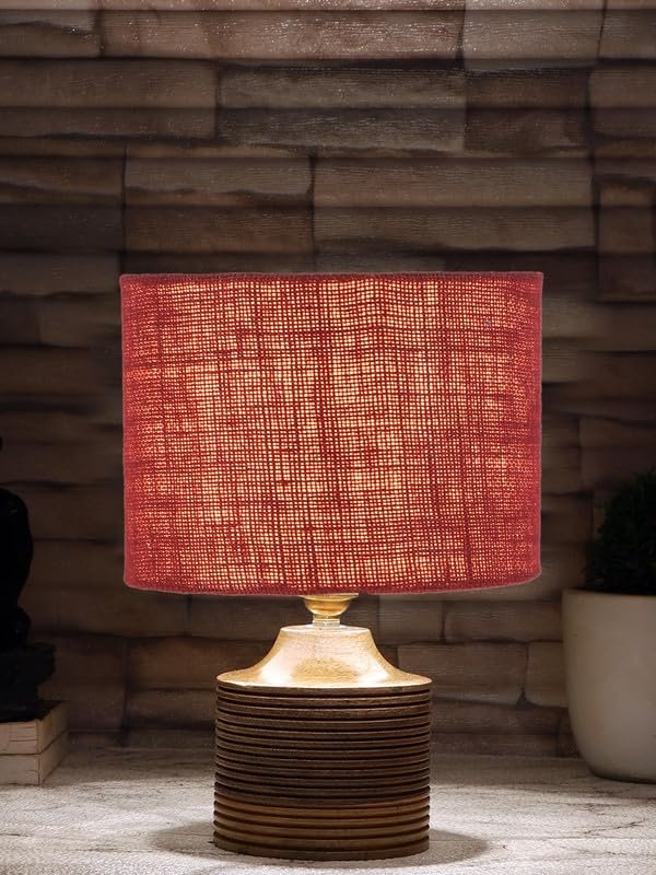 Multicolor Table Lamp | Artistic Mosaic Glass with Sturdy Wood Base | Decorative Ambient Light for Home D�cor | Perfect Blend of Modern & Traditional Style - Model DKK30