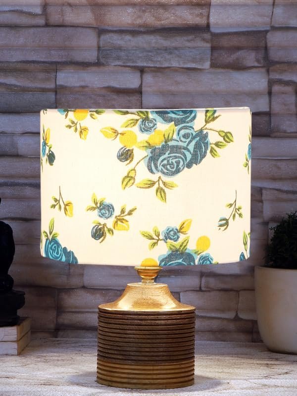 Multicolor Table Lamp | Artistic Mosaic Glass with Sturdy Wood Base | Decorative Ambient Light for Home D�cor | Perfect Blend of Modern & Traditional Style - Model DKK34