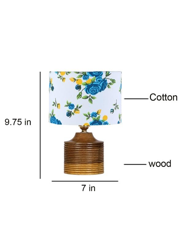 Multicolor Table Lamp | Artistic Mosaic Glass with Sturdy Wood Base | Decorative Ambient Light for Home D�cor | Perfect Blend of Modern & Traditional Style - Model DKK34