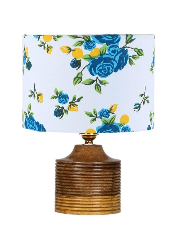 Multicolor Table Lamp | Artistic Mosaic Glass with Sturdy Wood Base | Decorative Ambient Light for Home D�cor | Perfect Blend of Modern & Traditional Style - Model DKK34