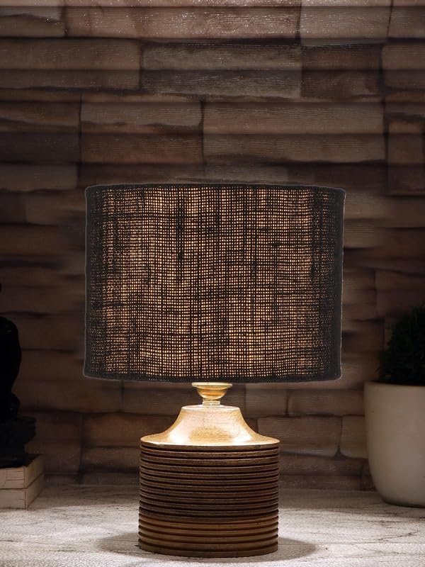 Multicolor Table Lamp | Artistic Mosaic Glass with Sturdy Wood Base | Decorative Ambient Light for Home D�cor | Perfect Blend of Modern & Traditional Style - Model DKK38