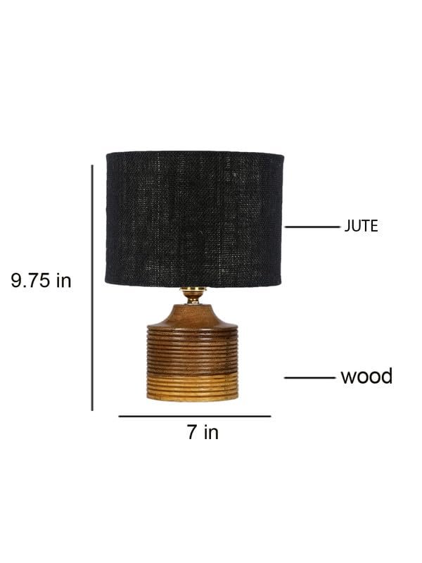 Multicolor Table Lamp | Artistic Mosaic Glass with Sturdy Wood Base | Decorative Ambient Light for Home D�cor | Perfect Blend of Modern & Traditional Style - Model DKK38