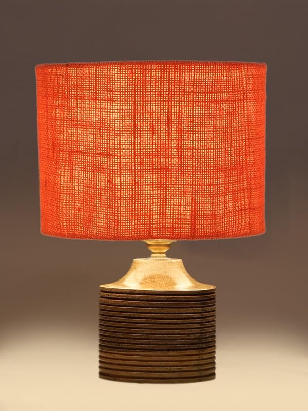 Multicolor Table Lamp | Artistic Mosaic Glass with Sturdy Wood Base | Decorative Ambient Light for Home D�cor | Perfect Blend of Modern & Traditional Style - Model DKK39