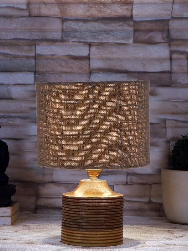 Multicolor Table Lamp | Artistic Mosaic Glass with Sturdy Wood Base | Decorative Ambient Light for Home D�cor | Perfect Blend of Modern & Traditional Style - Model DKK40
