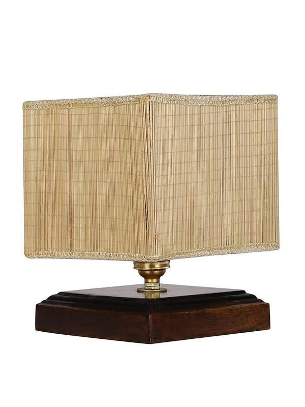 Multicolor Table Lamp | Artistic Mosaic Glass with Sturdy Wood Base | Decorative Ambient Light for Home D�cor | Perfect Blend of Modern & Traditional Style - Model DKK65