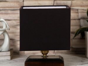 Multicolor Table Lamp | Artistic Mosaic Glass with Sturdy Wood Base | Decorative Ambient Light for Home D�cor | Perfect Blend of Modern & Traditional Style - Model DKK67