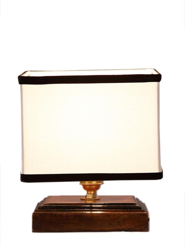 Multicolor Table Lamp | Artistic Mosaic Glass with Sturdy Wood Base | Decorative Ambient Light for Home D�cor | Perfect Blend of Modern & Traditional Style - Model DKK72
