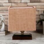 Multicolor Table Lamp | Artistic Mosaic Glass with Sturdy Wood Base | Decorative Ambient Light for Home D�cor | Perfect Blend of Modern & Traditional Style – Model DKK73