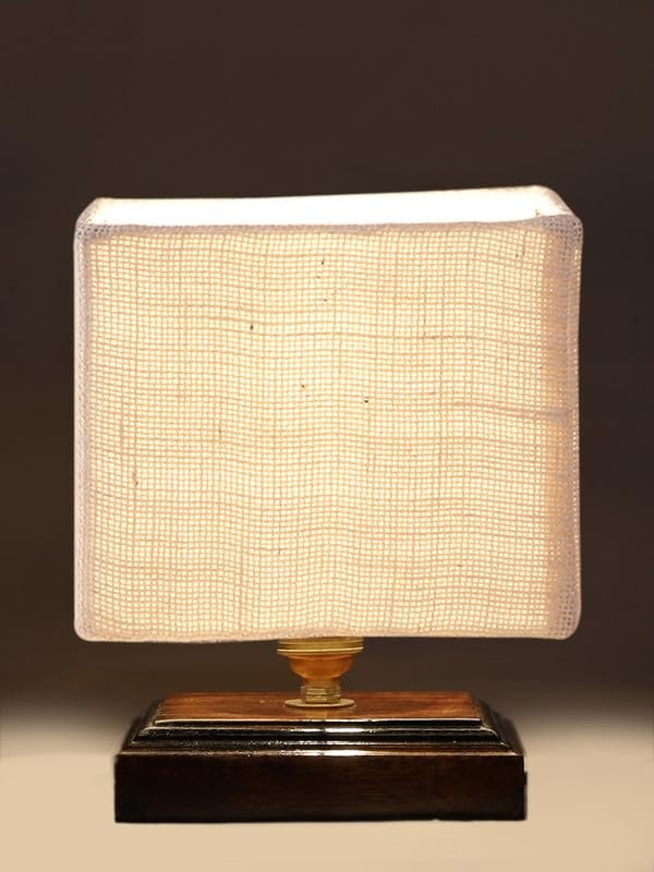 Multicolor Table Lamp | Artistic Mosaic Glass with Sturdy Wood Base | Decorative Ambient Light for Home D�cor | Perfect Blend of Modern & Traditional Style - Model DKK74