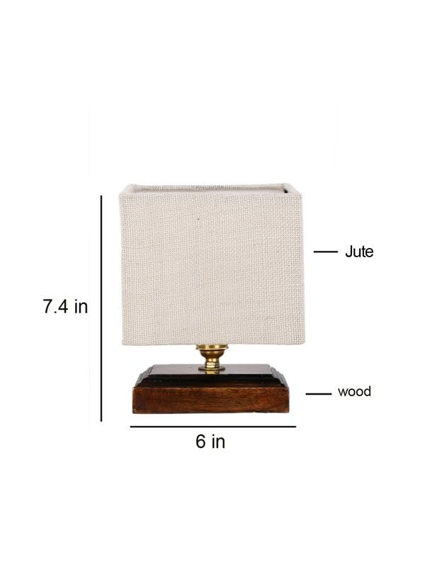 Multicolor Table Lamp | Artistic Mosaic Glass with Sturdy Wood Base | Decorative Ambient Light for Home D�cor | Perfect Blend of Modern & Traditional Style - Model DKK74