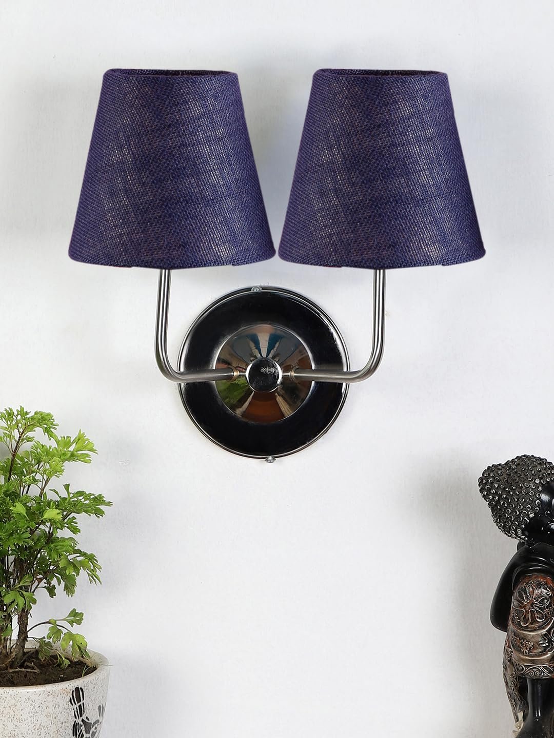 Multicolor Wall Lamp | Elegant Jute Material | Stylish Ambient Light for Home, Office, Living Room, Bedroom, Hallway | Modern Decorative Wall Sconce - Model DKV102