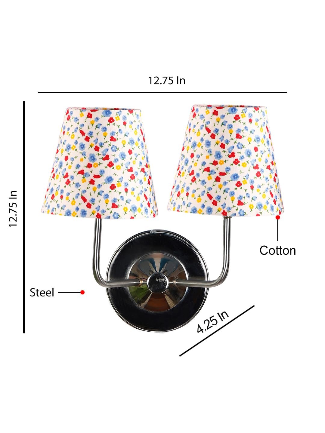 Multicolor Wall Lamp | Elegant Cotton Design | Stylish Ambient Light for Home, Office, Living Room, Bedroom, Hallway | Modern Decorative Wall Sconce - Model DKV1