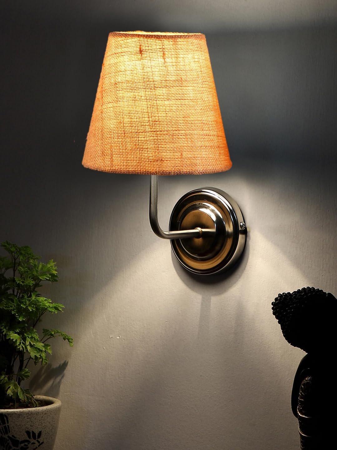 Multicolor Wall Lamp | Elegant Jute Material | Stylish Ambient Light for Home, Office, Living Room, Bedroom, Hallway | Modern Decorative Wall Sconce - Model DKV113