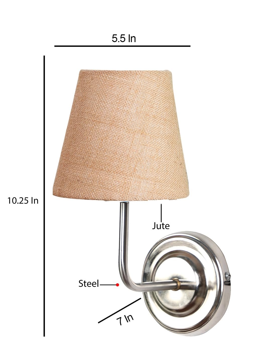 Multicolor Wall Lamp | Elegant Jute Material | Stylish Ambient Light for Home, Office, Living Room, Bedroom, Hallway | Modern Decorative Wall Sconce - Model DKV113
