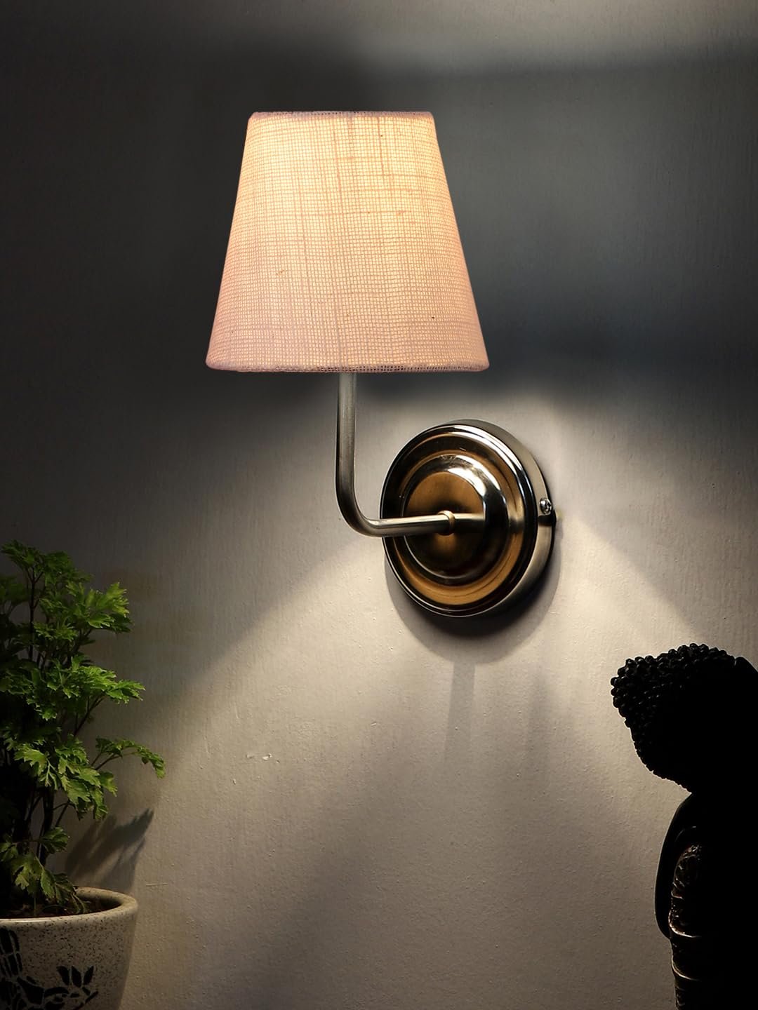 Multicolor Wall Lamp | Elegant Jute Material | Stylish Ambient Light for Home, Office, Living Room, Bedroom, Hallway | Modern Decorative Wall Sconce - Model DKV114