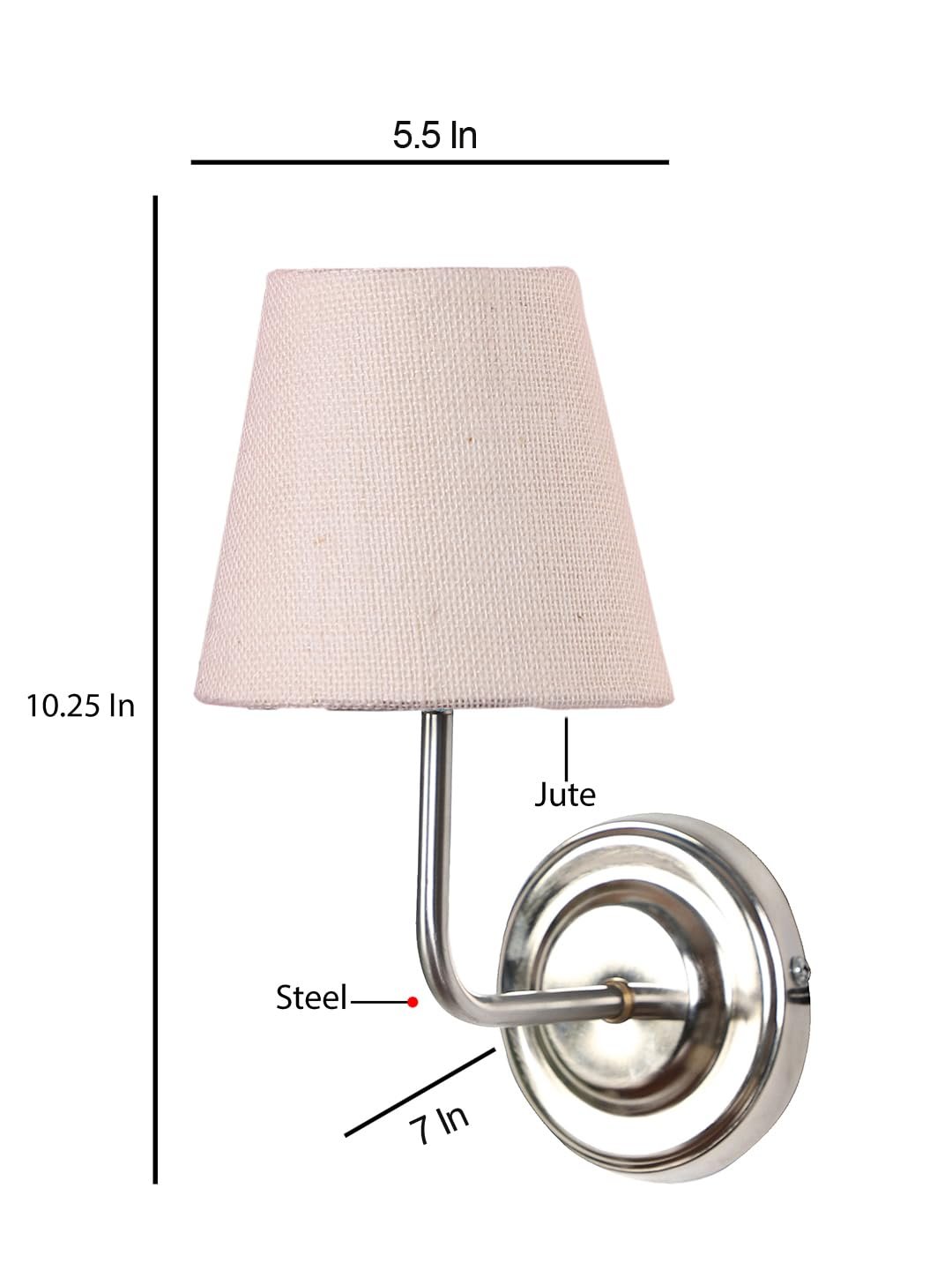 Multicolor Wall Lamp | Elegant Jute Material | Stylish Ambient Light for Home, Office, Living Room, Bedroom, Hallway | Modern Decorative Wall Sconce - Model DKV114