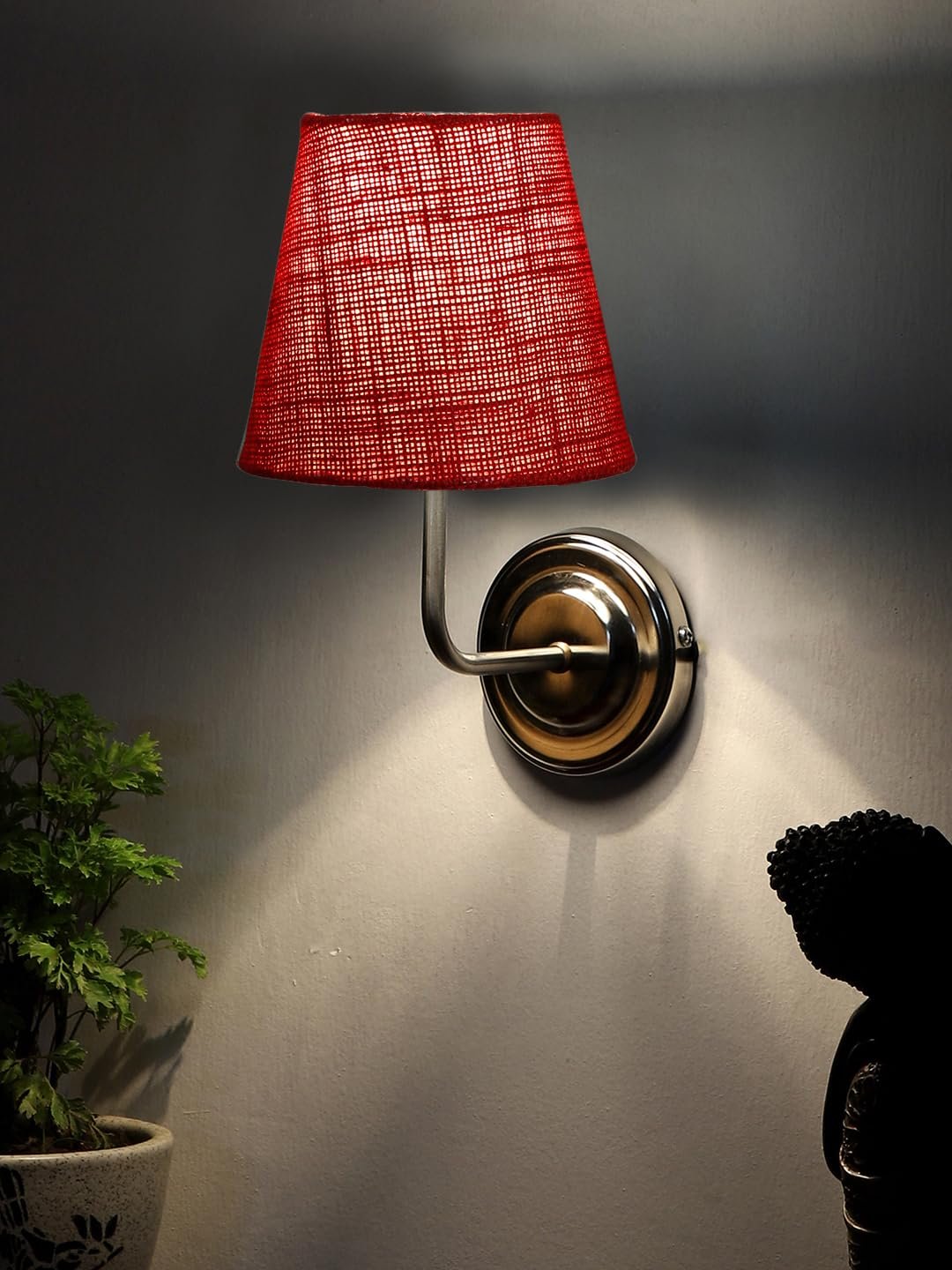 Multicolor Wall Lamp | Elegant Jute Material | Stylish Ambient Light for Home, Office, Living Room, Bedroom, Hallway | Modern Decorative Wall Sconce - Model DKV116