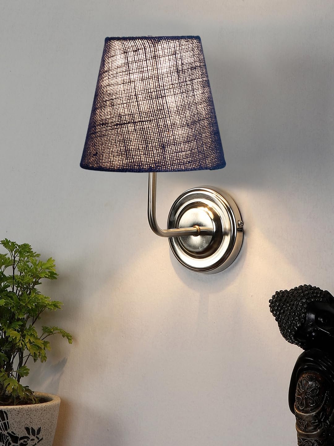 Multicolor Wall Lamp | Elegant Jute Material | Stylish Ambient Light for Home, Office, Living Room, Bedroom, Hallway | Modern Decorative Wall Sconce - Model DKV117
