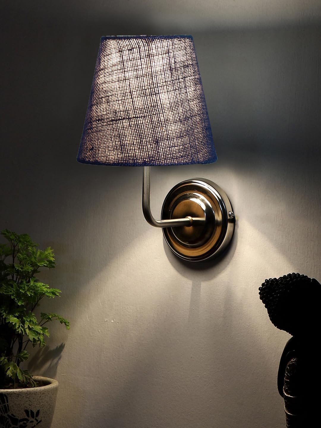 Multicolor Wall Lamp | Elegant Jute Material | Stylish Ambient Light for Home, Office, Living Room, Bedroom, Hallway | Modern Decorative Wall Sconce - Model DKV117