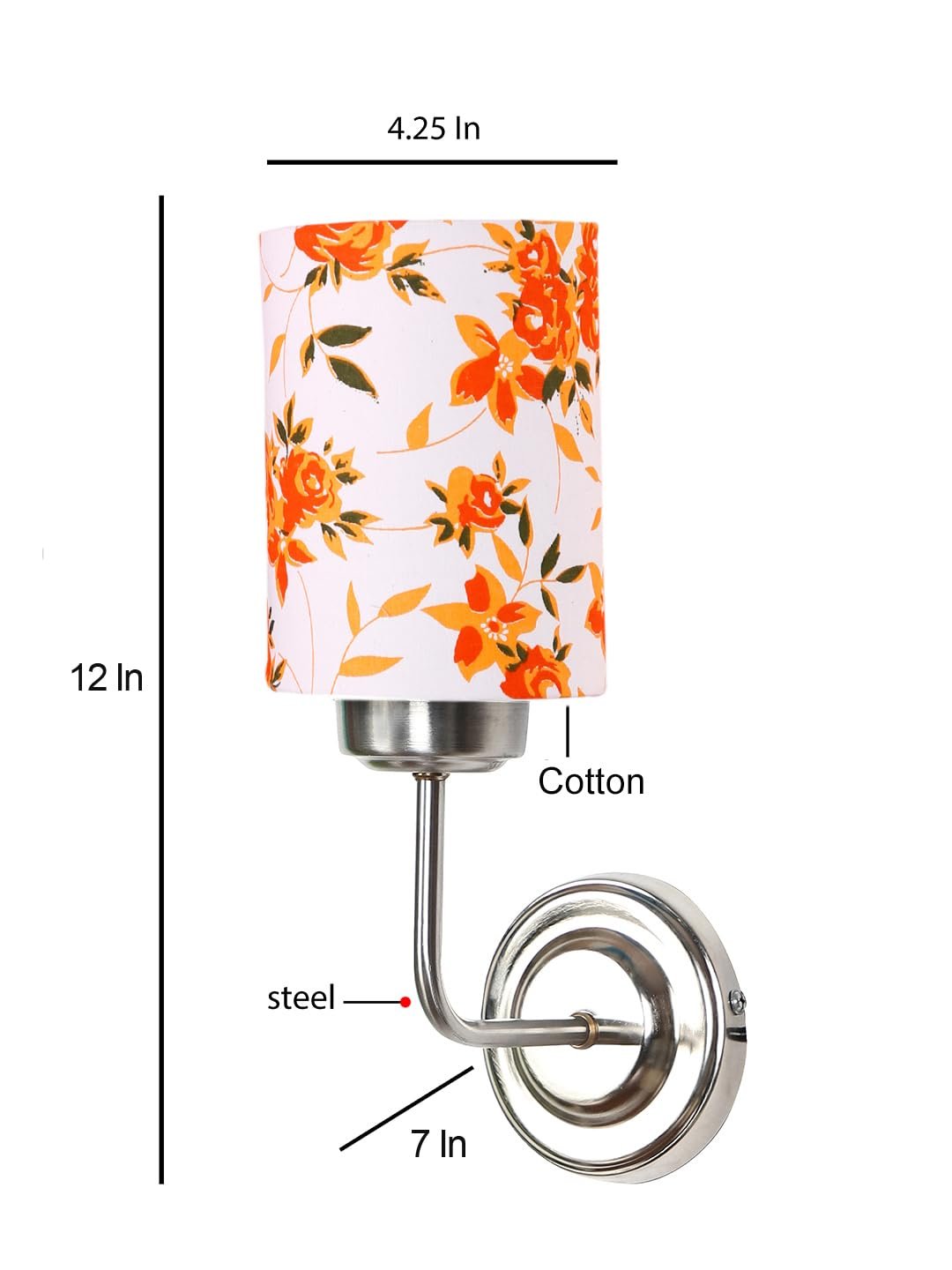 Multicolor Wall Lamp | Elegant Cotton Design | Stylish Ambient Light for Home, Office, Living Room, Bedroom, Hallway | Modern Decorative Wall Sconce - Model DKV89