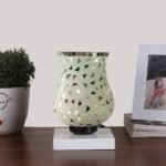 Multicolor Table Lamp | Artistic Mosaic Glass with Sturdy Wood Base | Decorative Ambient Light for Home D�cor | Perfect Blend of Modern & Traditional Style – Model DNM135