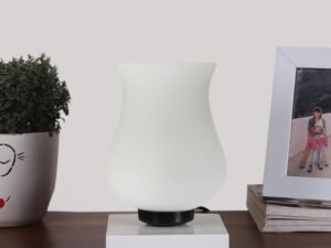 Multicolor Table Lamp | Artistic Mosaic Glass with Sturdy Wood Base | Decorative Ambient Light for Home D�cor | Perfect Blend of Modern & Traditional Style - Model DNM146