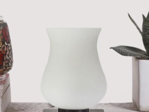 Multicolor Table Lamp | Artistic Mosaic Glass with Sturdy Wood Base | Decorative Ambient Light for Home D�cor | Perfect Blend of Modern & Traditional Style - Model DNM21