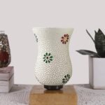 Multicolor Table Lamp | Artistic Mosaic Glass with Sturdy Wood Base | Decorative Ambient Light for Home D�cor | Perfect Blend of Modern & Traditional Style – Model DNM54