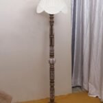 Vintage Cotton Shade Wood Floor Lamp -41-(12×54.8inches)