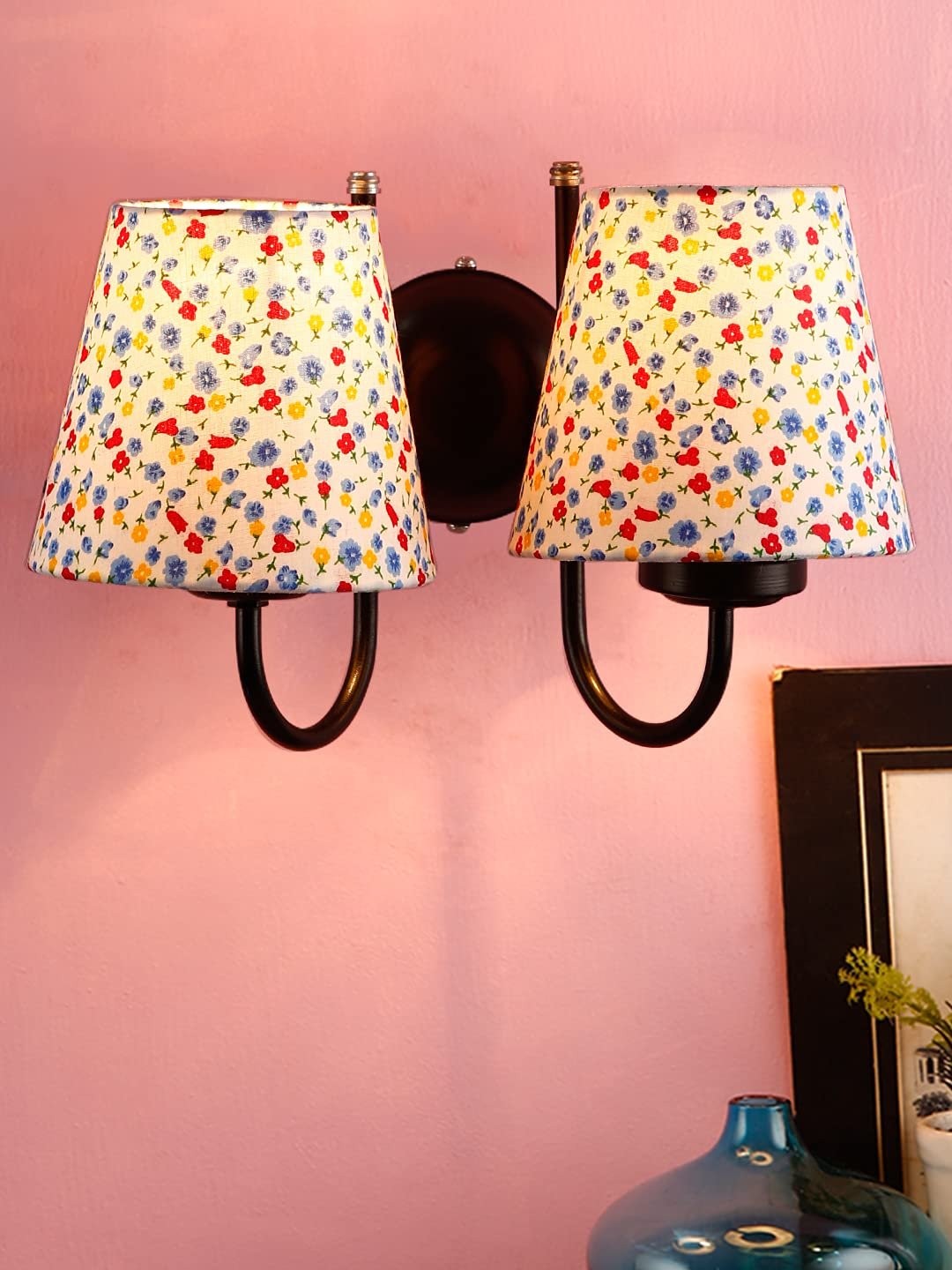 Multicolor Wall Lamp | Elegant Cotton Design | Stylish Ambient Light for Home, Office, Living Room, Bedroom, Hallway | Modern Decorative Wall Sconce - Model DRF30