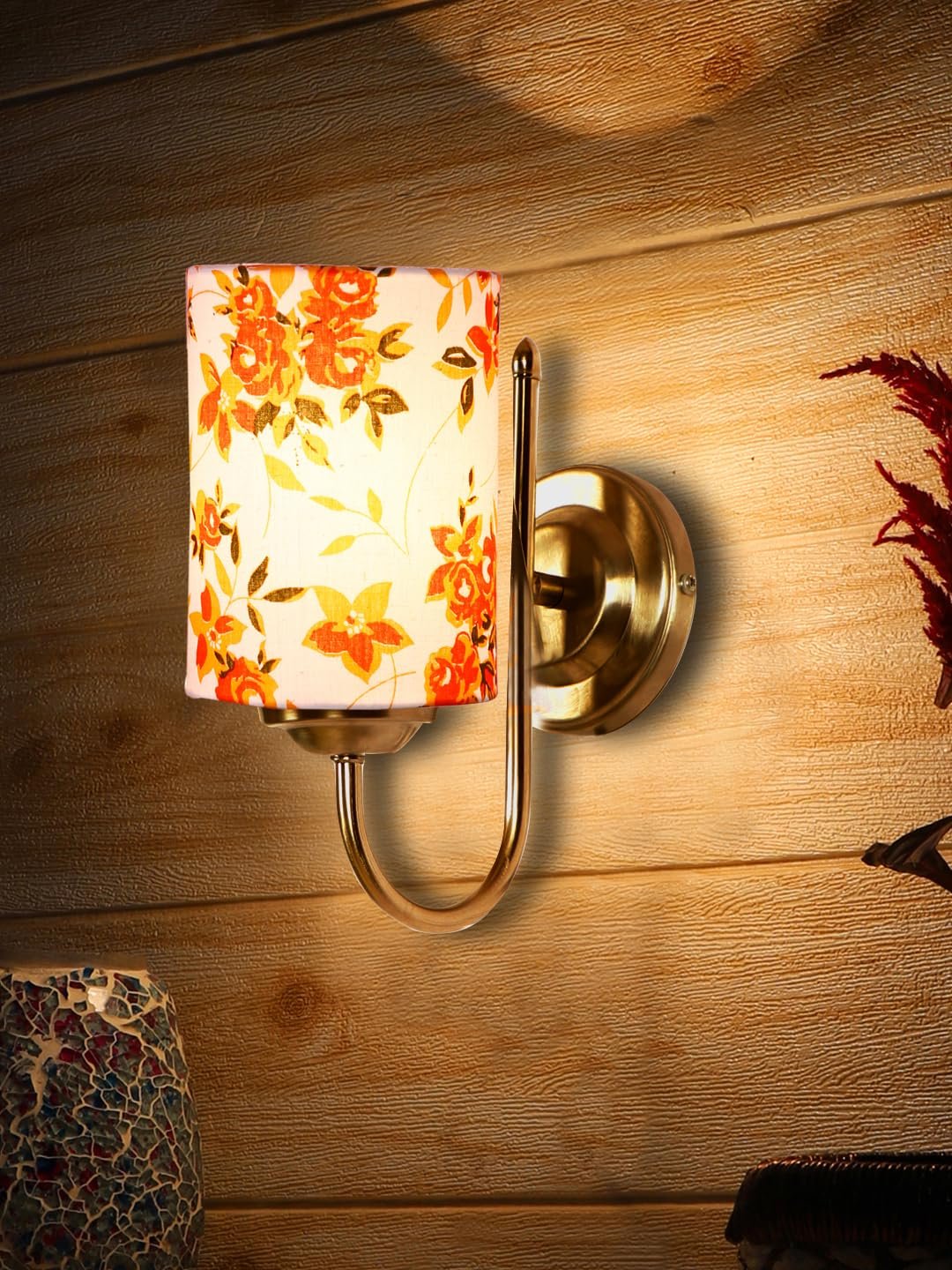 Multicolor Wall Lamp | Elegant Steel & Fabric Design | Stylish Ambient Light for Home, Office, Living Room, Bedroom, Hallway | Modern Decorative Wall Sconce - Model DTG29