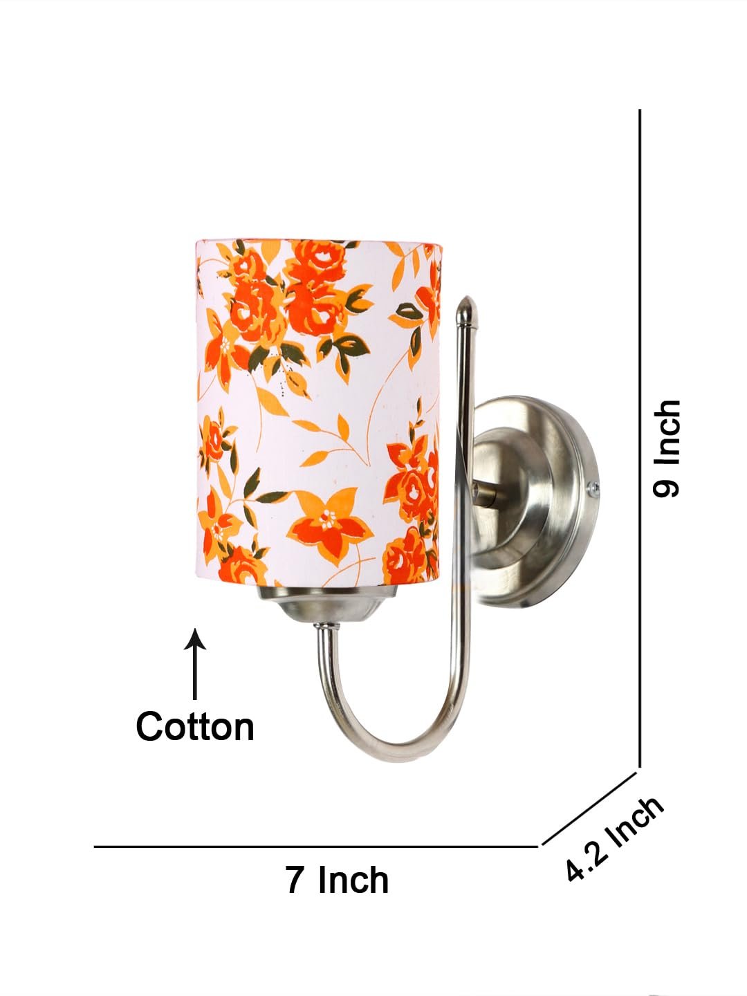 Multicolor Wall Lamp | Elegant Steel & Fabric Design | Stylish Ambient Light for Home, Office, Living Room, Bedroom, Hallway | Modern Decorative Wall Sconce - Model DTG29