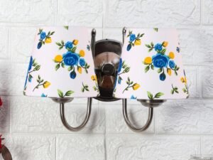 Multicolor Wall Lamp | Elegant Steel & Fabric Design | Stylish Ambient Light for Home, Office, Living Room, Bedroom, Hallway | Modern Decorative Wall Sconce - Model DTG43