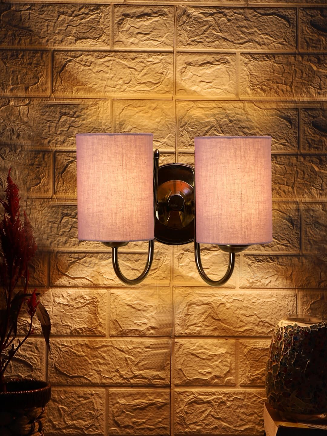 Multicolor Wall Lamp | Elegant Steel & Fabric Design | Stylish Ambient Light for Home, Office, Living Room, Bedroom, Hallway | Modern Decorative Wall Sconce - Model DTG51